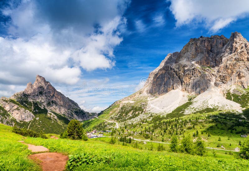 Dolomites peaks near Falzarego - Italy