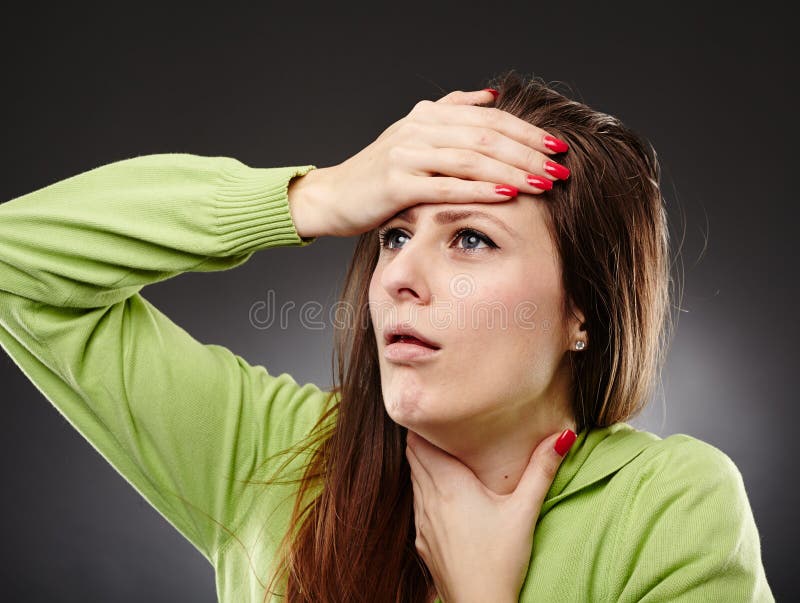 Dolore ed influenza della gola immagini stock libere da diritti Dolore ed influenza della gola immagini stock libere da diritti