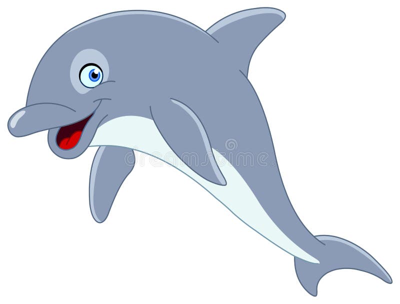 Dolphin. Illustration of a cute dolphin jumping Dolphin. Illustration of a cute dolphin jumping