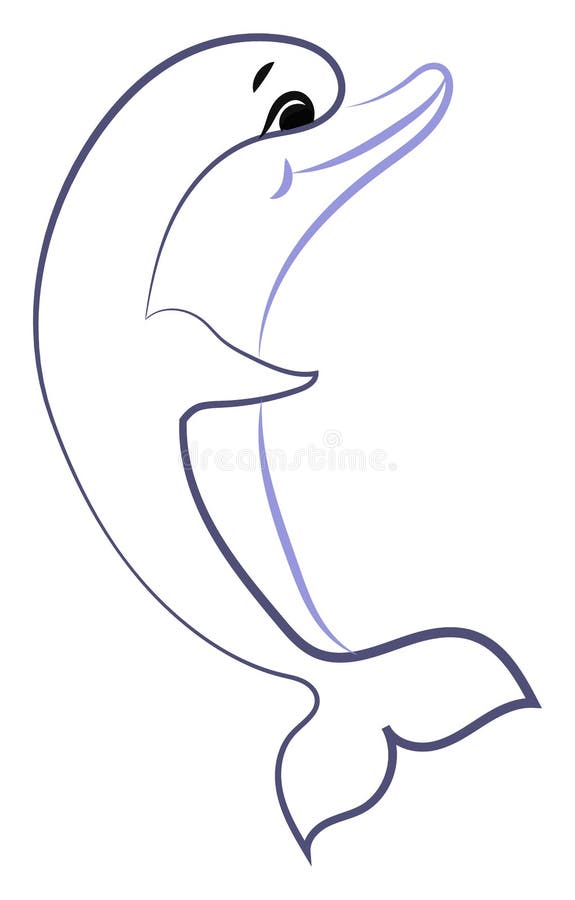 Jumping dolphin vector stock vector. Illustration of horizontal - 12990902