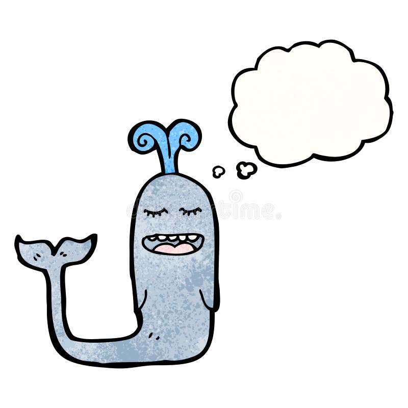 dolphin with thought bubble cartoon