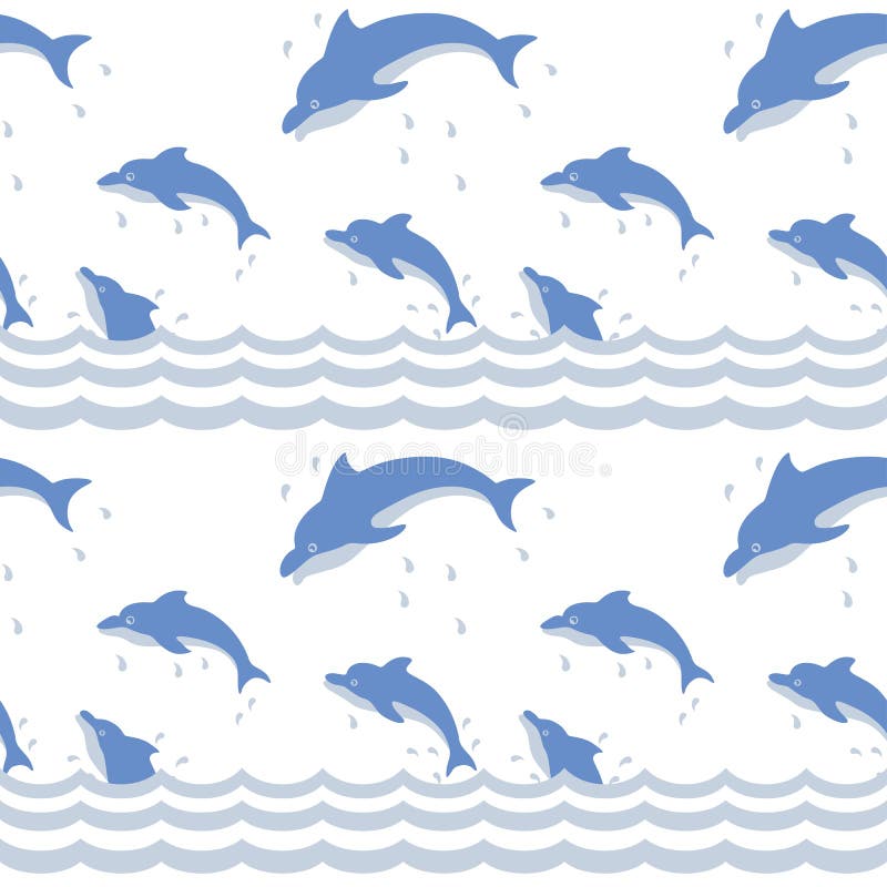 Dolphins jump out of the sea | Vector illustration. Dolphins jump out of the sea | Vector illustration