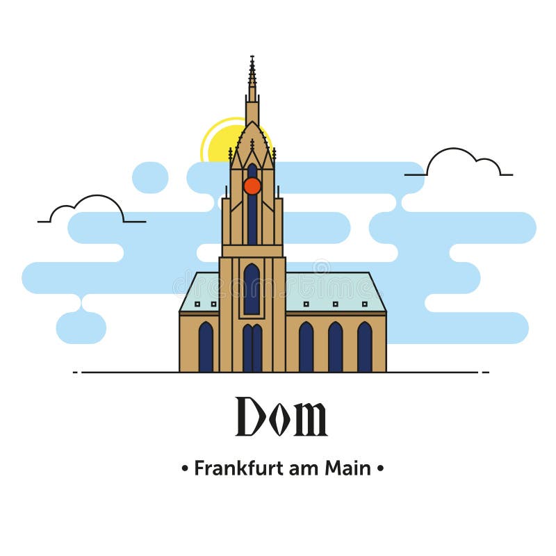 Dom Frankfurt am Main illustration in Germany