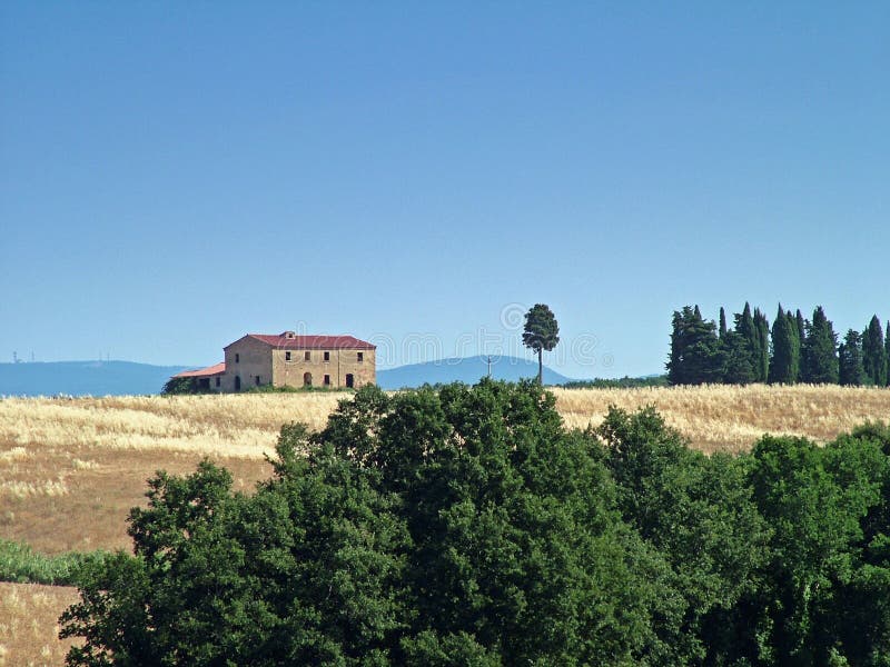 dom pola stary Tuscan zdjęcia stock dom pola stary Tuscan zdjęcia stock