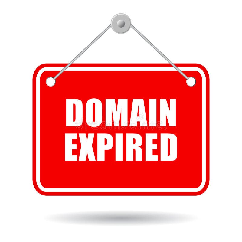 Domain expired vector sign royalty free illustration