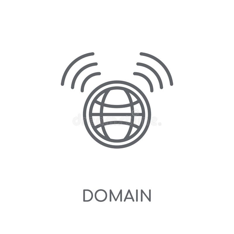 Domain linear icon. Modern outline domain logo concept on white stock illustration