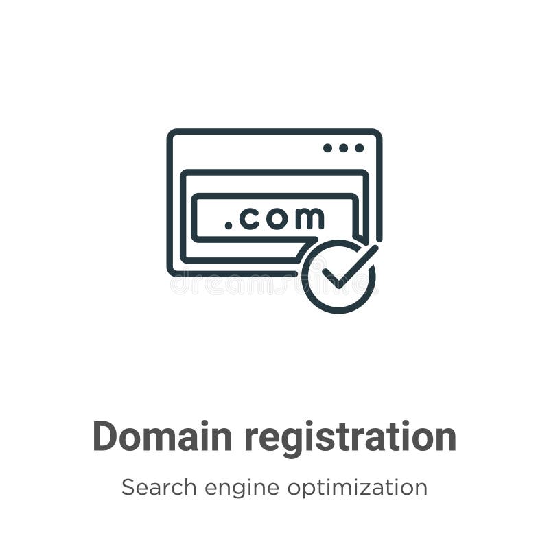 Registration Mark Outline Vector Icon. Thin Line Black Registration