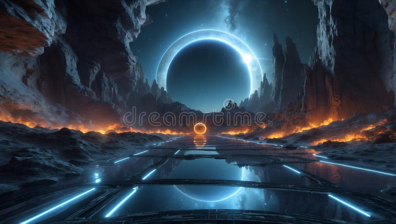 Domani, quantumquoziente di quanti si è scatenato : dataeclipse quest. generazione di aiuti illustrazione di stock