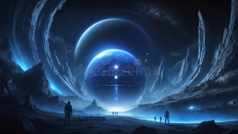 Domani, quantumquoziente di quanti si è scatenato : spedizione data eclipse. generazione di aiuti royalty illustrazione gratis