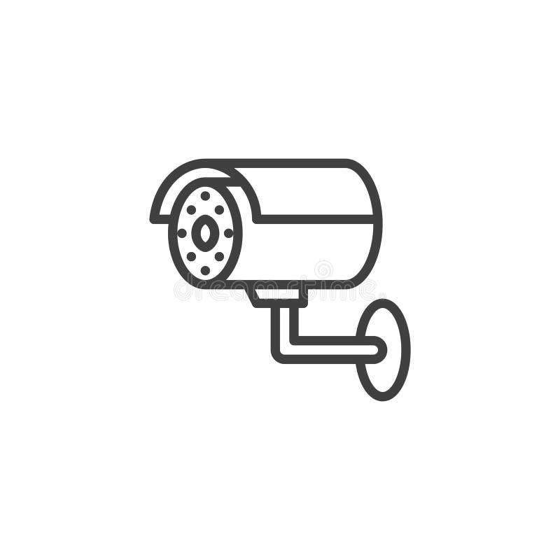 Dome CCTV line icon stock vector. Illustration of pictogram 162259732