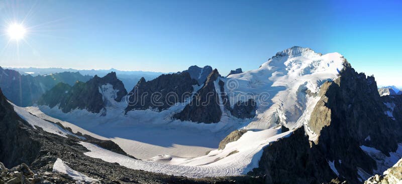 The Dome de Neige des Ecrins and the Glacier Blanc