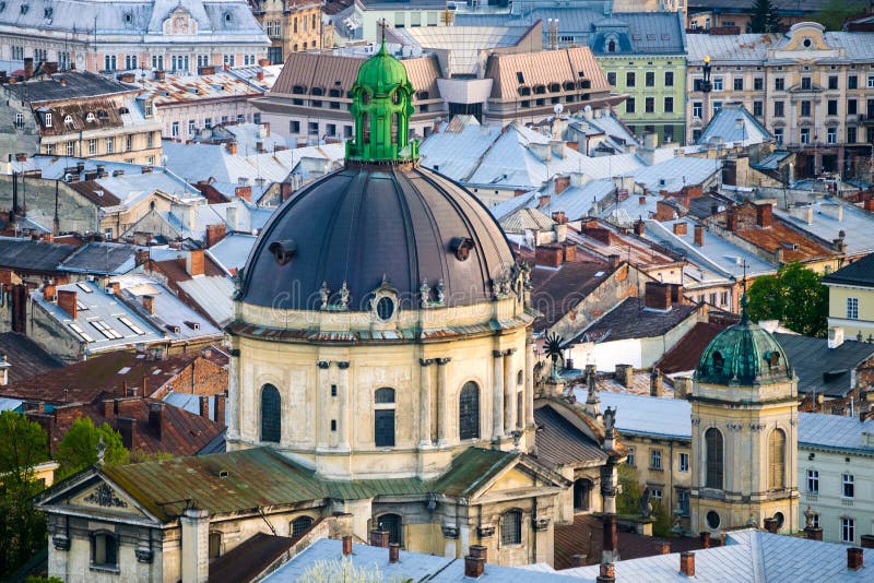 The Dome of Dominican church and monastery in Lviv