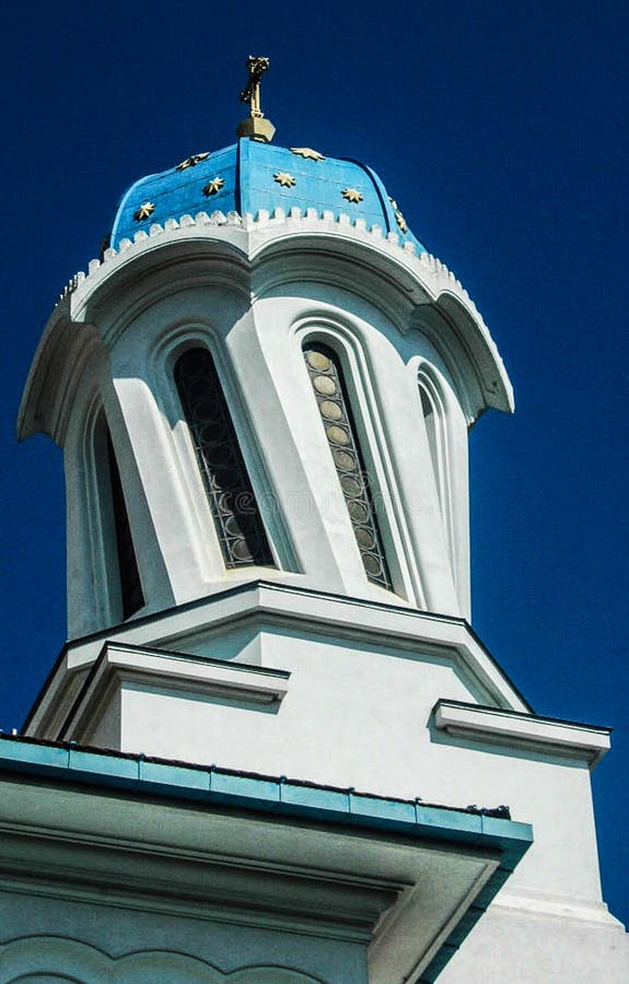 Dome of the Drunk church in sunny day. Chernivtsi, Ukraine.