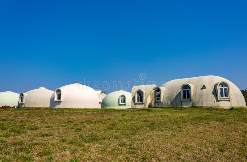 Dome House, Kaga, Japan. Dome Houses are Assembled from Prefabricated