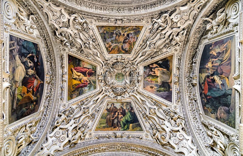 106 Ceiling Dome Salzburg Cathedral Austria Stock Photos - Free