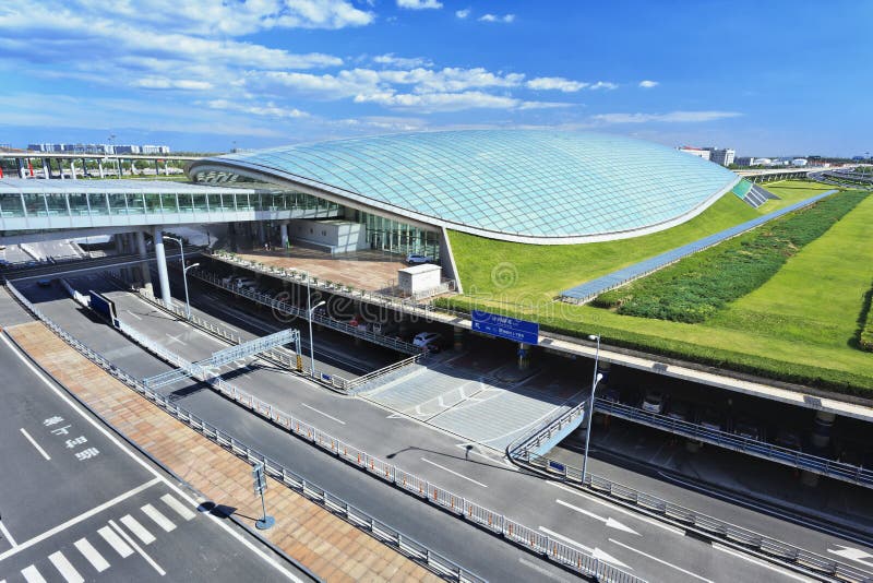 Dome shaped roof Parking Beijing Capital Airport