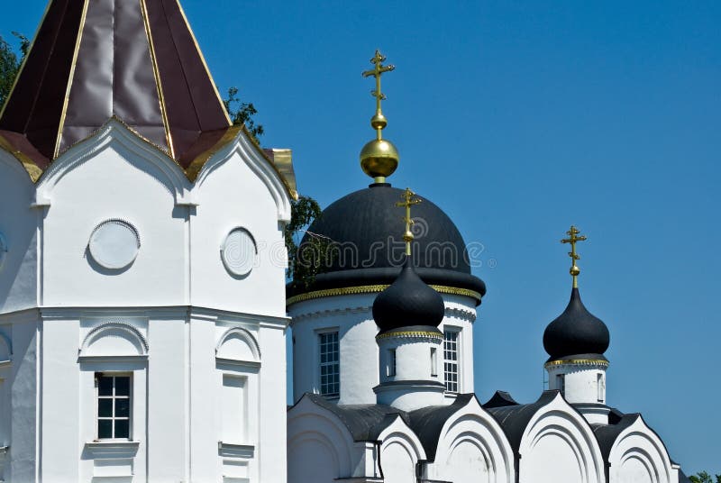 Domes of St. Tikhon Monastery in Zadonsk