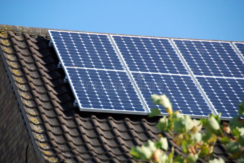 Domestic Solar panels 2 stock photo. Image of electricity 21330974
