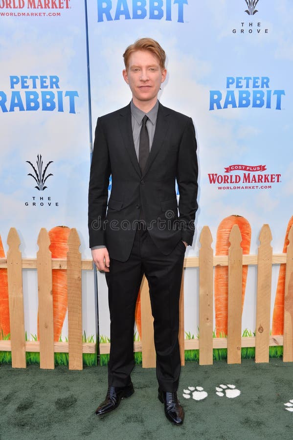 LOS ANGELES, CA 03 lutego 2018 r. : Domhnall Gleeson na światowej premierze Peter Rabbit w The Grove © 2018 Paul Smith/Featureflash