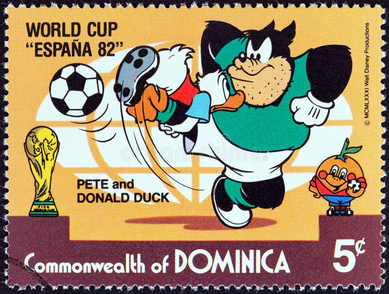 DOMINICA - CIRCA 1982: a Stamp Printed in Dominica Shows Pete and Donald Duck Playing, Circa 1982. Editorial Photography - Image of macro, mail: 171668637 DOMINICA - CIRCA 1982: a Stamp Printed in Dominica Shows Pete and Donald Duck Playing, Circa 1982. Editorial Photography - Image of macro, mail: 171668637