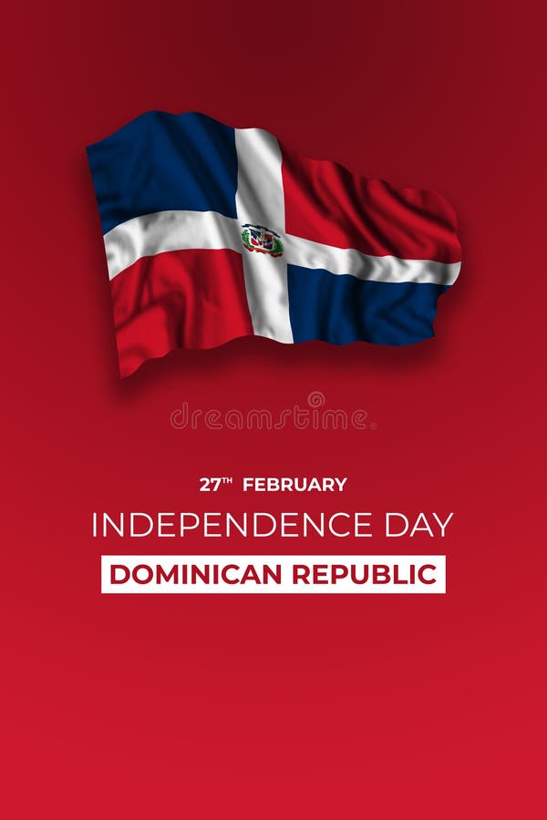 Dominican Republic Independence Day Greetings Card Stock Illustration 