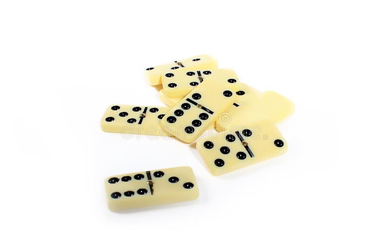 Domino isolated on white background.