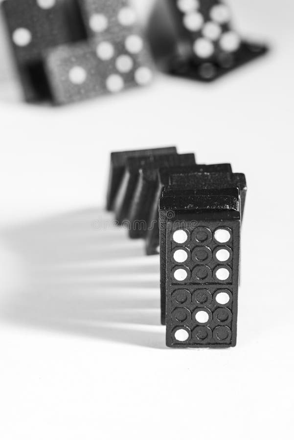 Black Dominoes game block on a colored background Stock Photo - Alamy