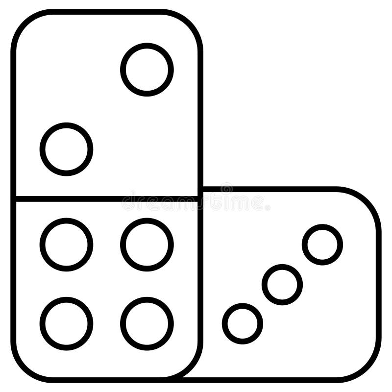 Domino, das leicht modifizieren oder bearbeiten kann vektor abbildung