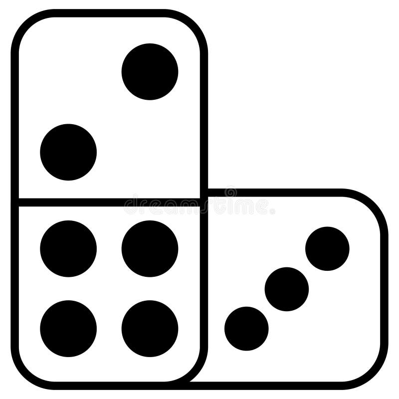 Domino, das leicht modifizieren oder bearbeiten kann lizenzfreie abbildung