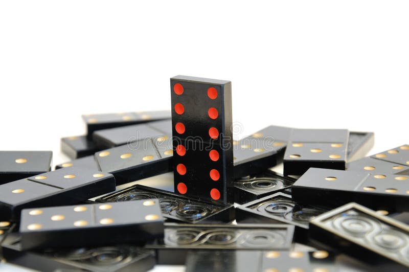 Domino-vincitore immagine stock Domino-vincitore immagine stock