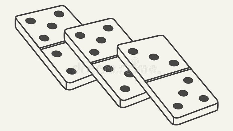 Dominoes Tiles Game Vector Illustration Vektordesign Generative AI vektor abbildung