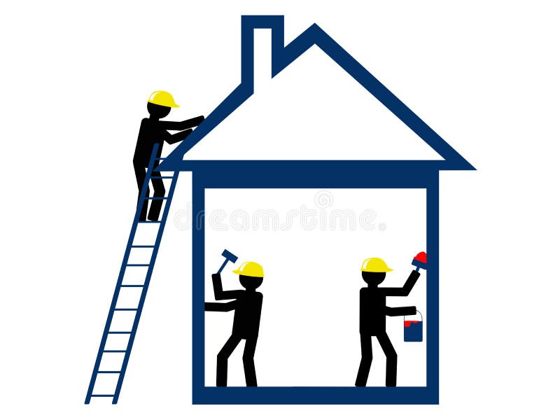 Under construction home repair worker over white background and framed; for your website. Under construction home repair worker over white background and framed; for your website