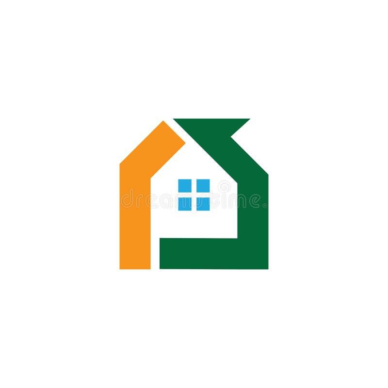 Domowego logo biznesowy logo Contruction royalty ilustracja Domowego logo biznesowy logo Contruction royalty ilustracja