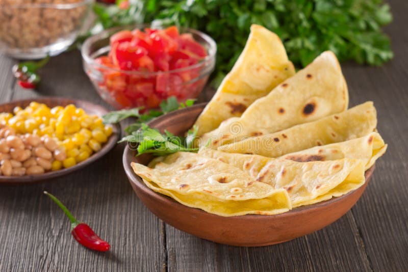 Domowej roboty meksykański tortilla zdjęcie stock Domowej roboty meksykański tortilla zdjęcie stock
