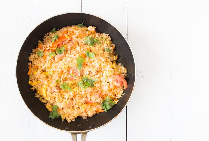 Domowej roboty Smażący Rice obrazy royalty free Domowej roboty Smażący Rice obrazy royalty free