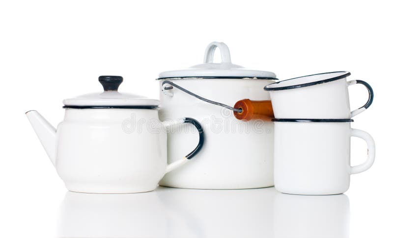 Domowy rocznika kitchenware fotografia stock Domowy rocznika kitchenware fotografia stock
