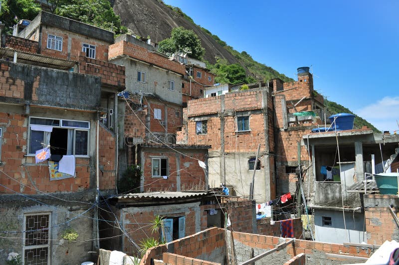Domy Brazylijski favela w Rio De Janeiro obrazy stock Domy Brazylijski favela w Rio De Janeiro obrazy stock