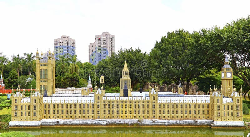 Domy parlament, London przy okno świat, Shenzhen, porcelana zdjęcie royalty free