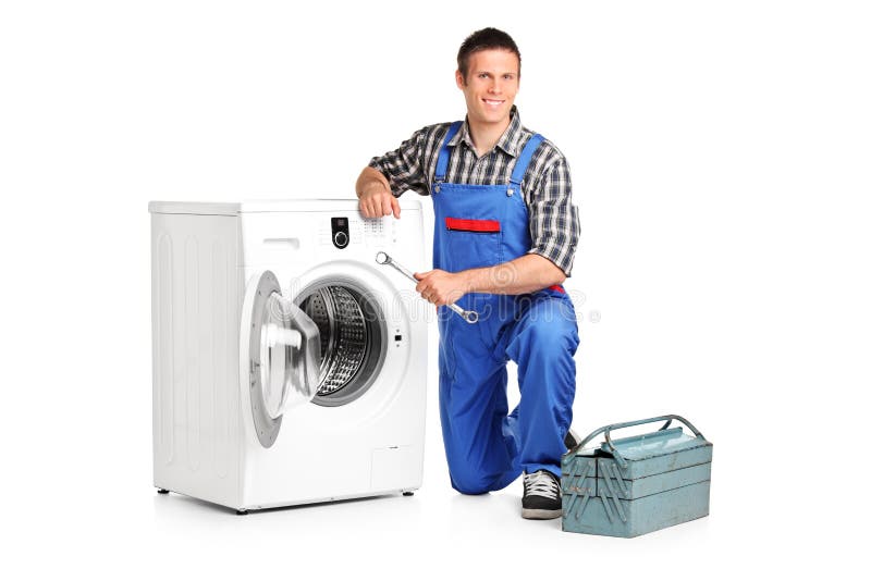 Domycie maszynowy następny target343_0_ repairman obrazy royalty free