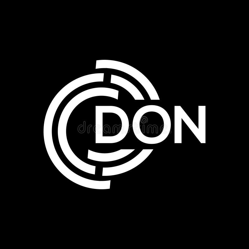 DON Letter Logo Design on Black Background. DON Creative Initials