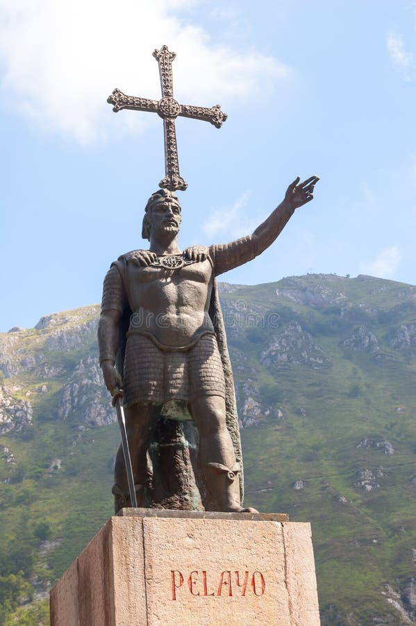 Don Pelayo statue in Covadonga