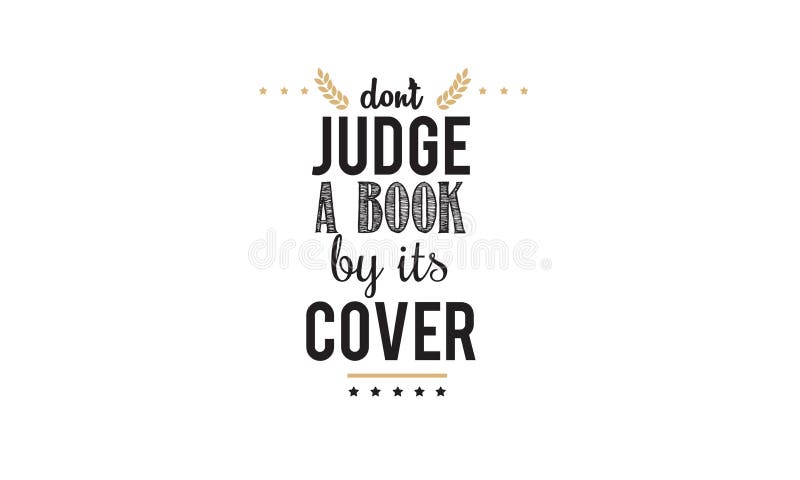 Don`t Judge Book By Its Cover Icon Illustration Stock Vector - Illustration Of Judge, Friendship: 110482664