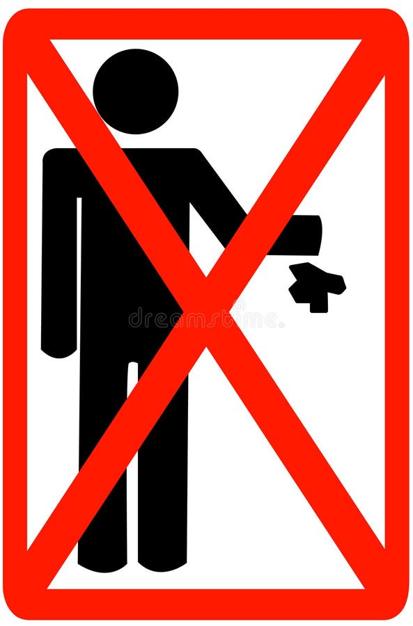 Don t litter stock vector. Illustration of environment 4828282