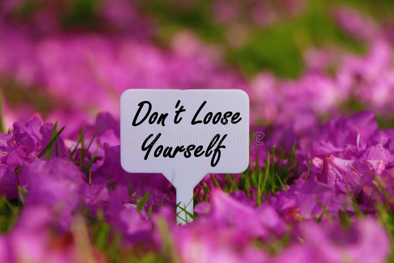 Don`t Loose yourself quote. royalty free stock images