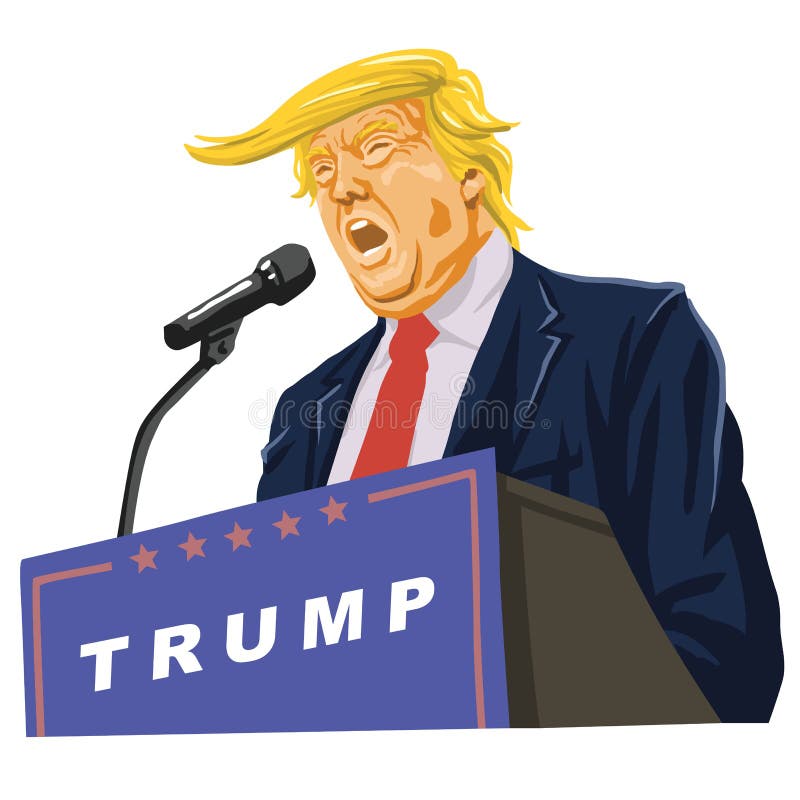 Donald atut Daje mowie ilustracji Donald atut Daje mowie ilustracji