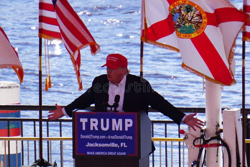 Donald Trump at political rally in Jacksonville Florida. Saturday, October 24th 2015 in the Jacksonville Landing. Donald Trump at political rally in Jacksonville Florida. Saturday, October 24th 2015 in the Jacksonville Landing.
