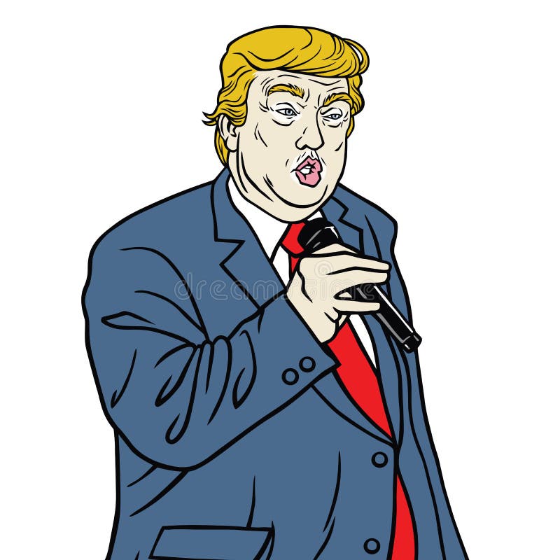 Donald Trump Cartoon Caricature Portrait