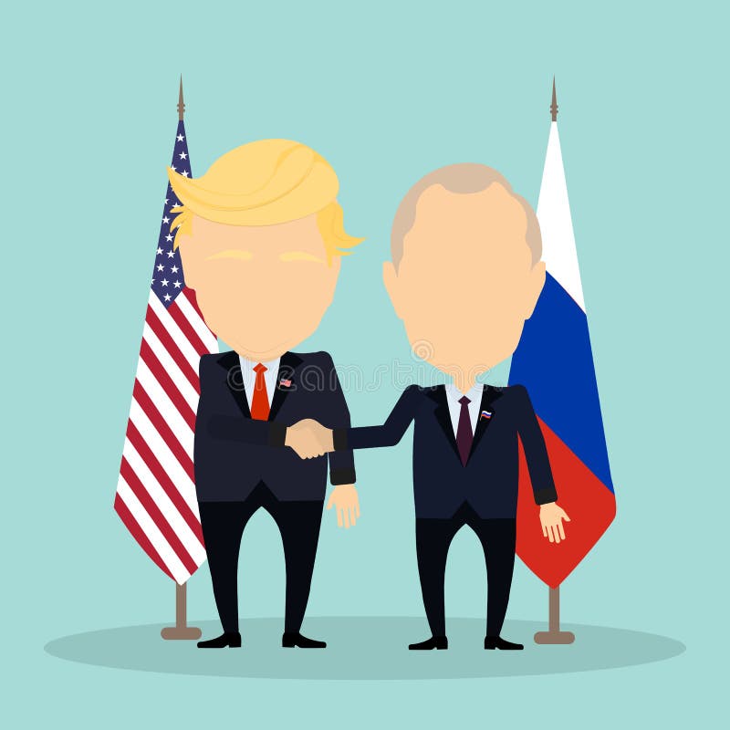Donald Trump e Vladimir Putin ilustração royalty free Donald Trump e Vladimir Putin ilustração royalty free