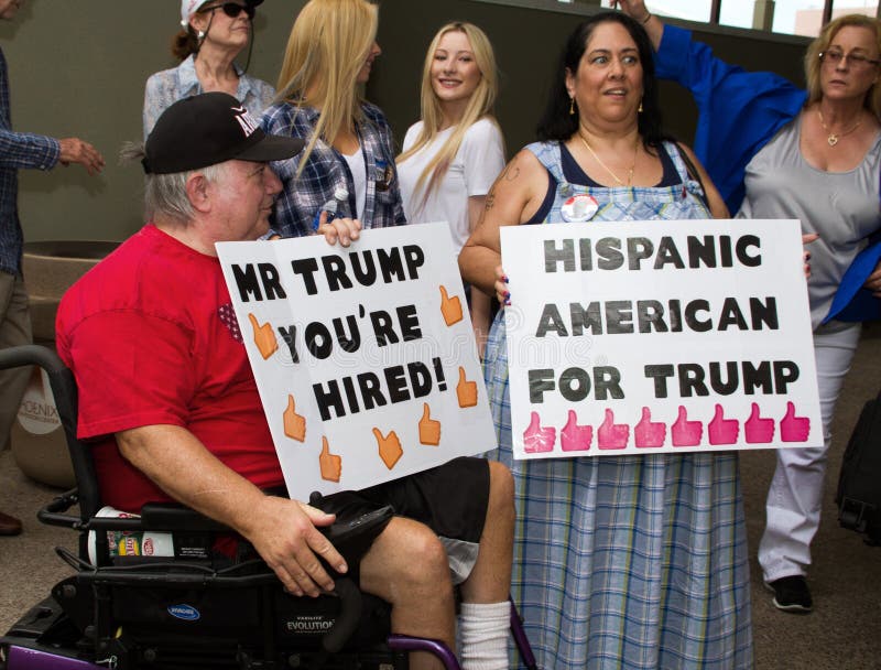 Donald Trump erste Präsidentenkampagnensammlung in Phoenix stockfotografie Donald Trump erste Präsidentenkampagnensammlung in Phoenix stockfotografie