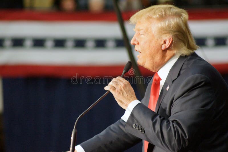 Donald Trump speaks to record crowds at the Prairie Capital Convention Center in Springfield, IL on November 9th, 2015. Donald Trump speaks to record crowds at the Prairie Capital Convention Center in Springfield, IL on November 9th, 2015